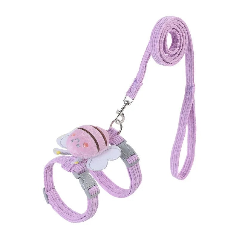 Set de Arnés, Collar y Correa para Gatos con Diseño de Abeja