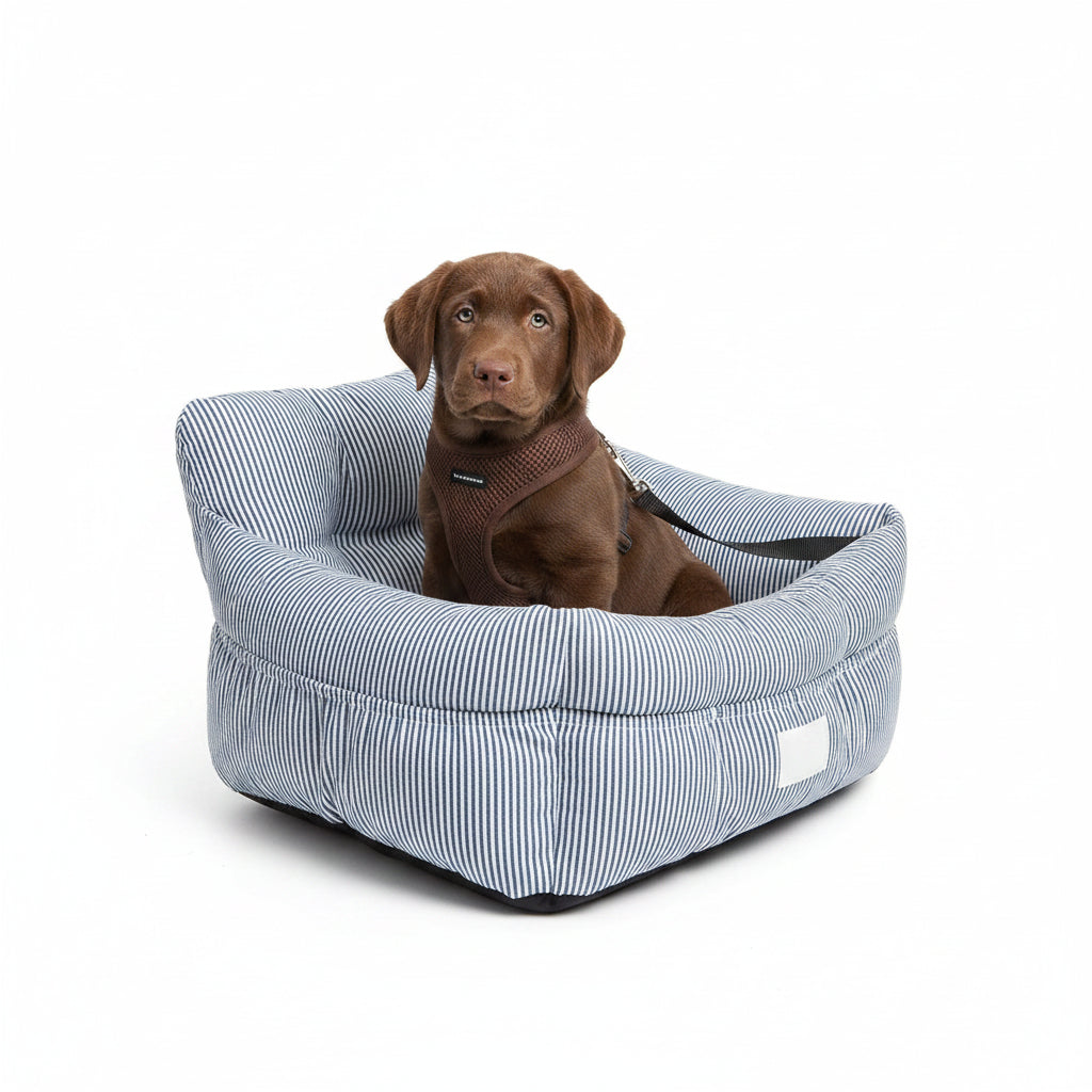 Asiento de Coche Antideslizante para Perros con Cinturón de Seguridad
