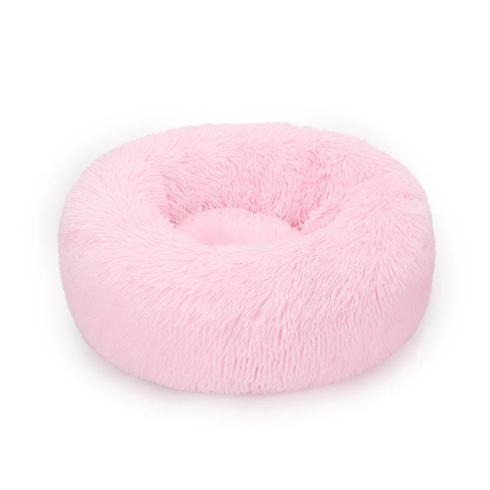 Cama Donut Suave y Acogedora para Perros y Gatos Rosa