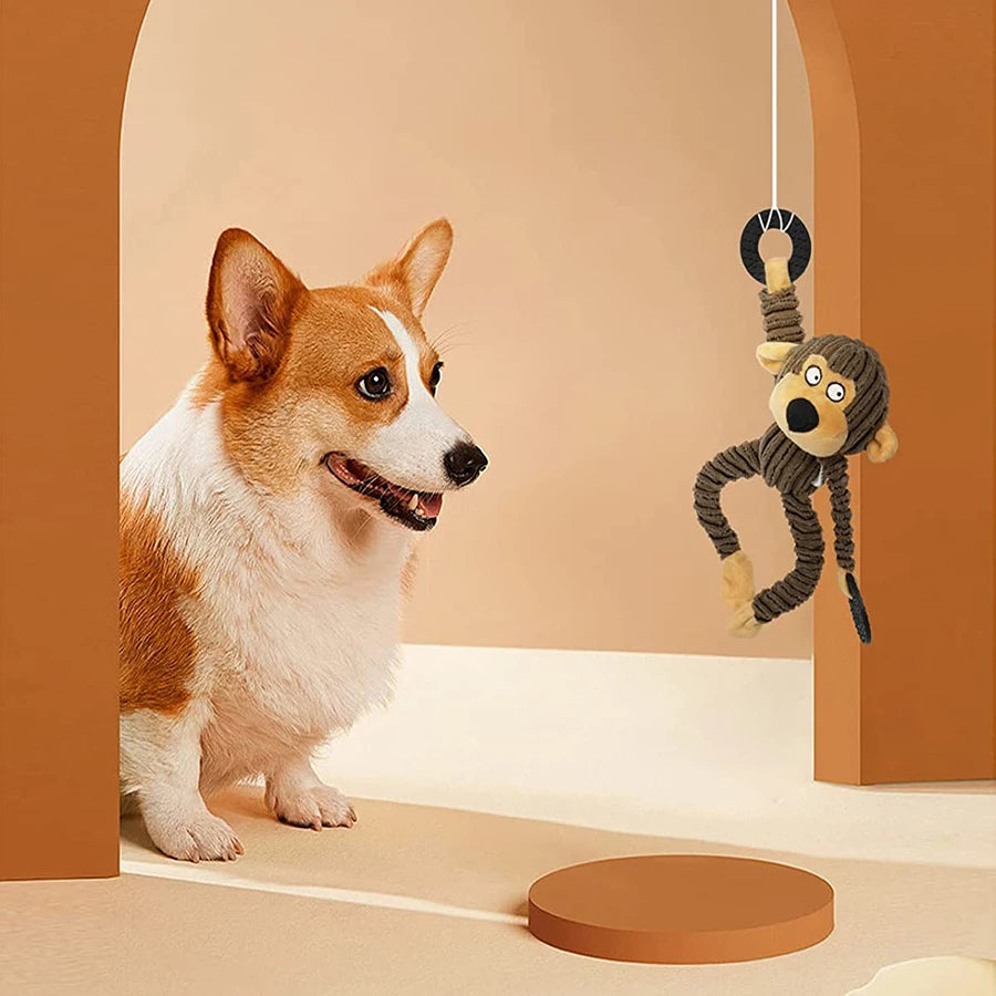 Juguete de Peluche Chirriante para Perros - Mono, Vaca y Osito