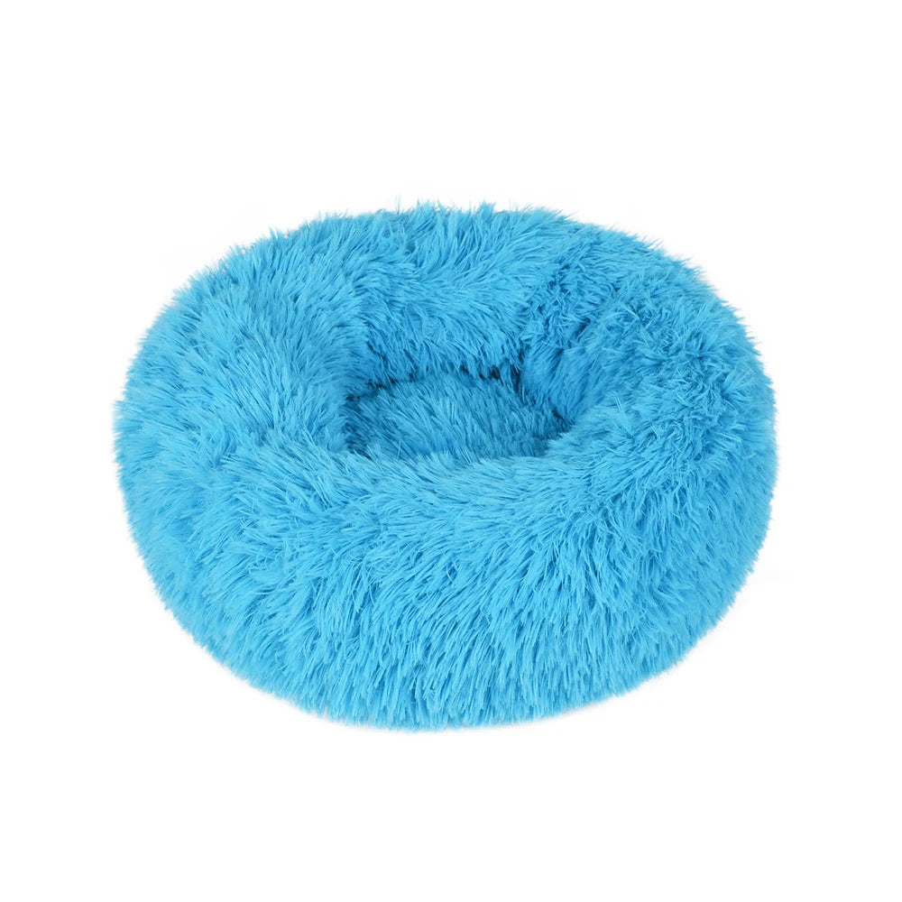 Cama Donut para Perros y Gatos Turquesa: Confort y Calidez para Tu Mascota