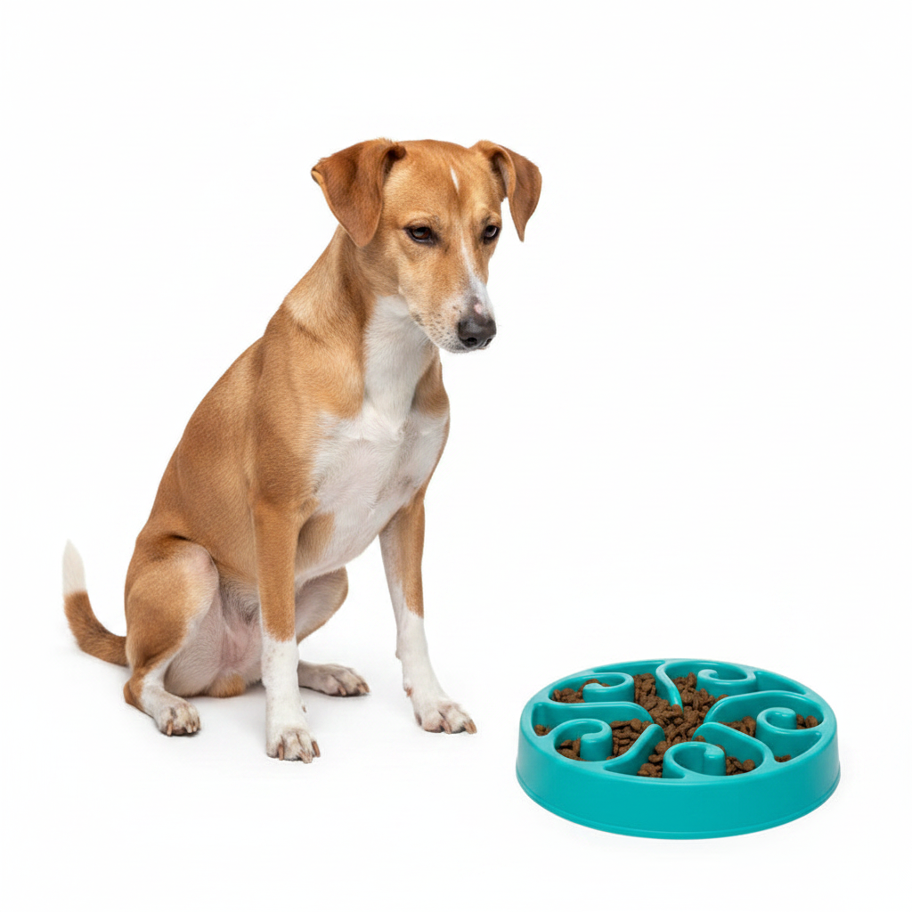 Comedero Antivoraz para Perros - Azul