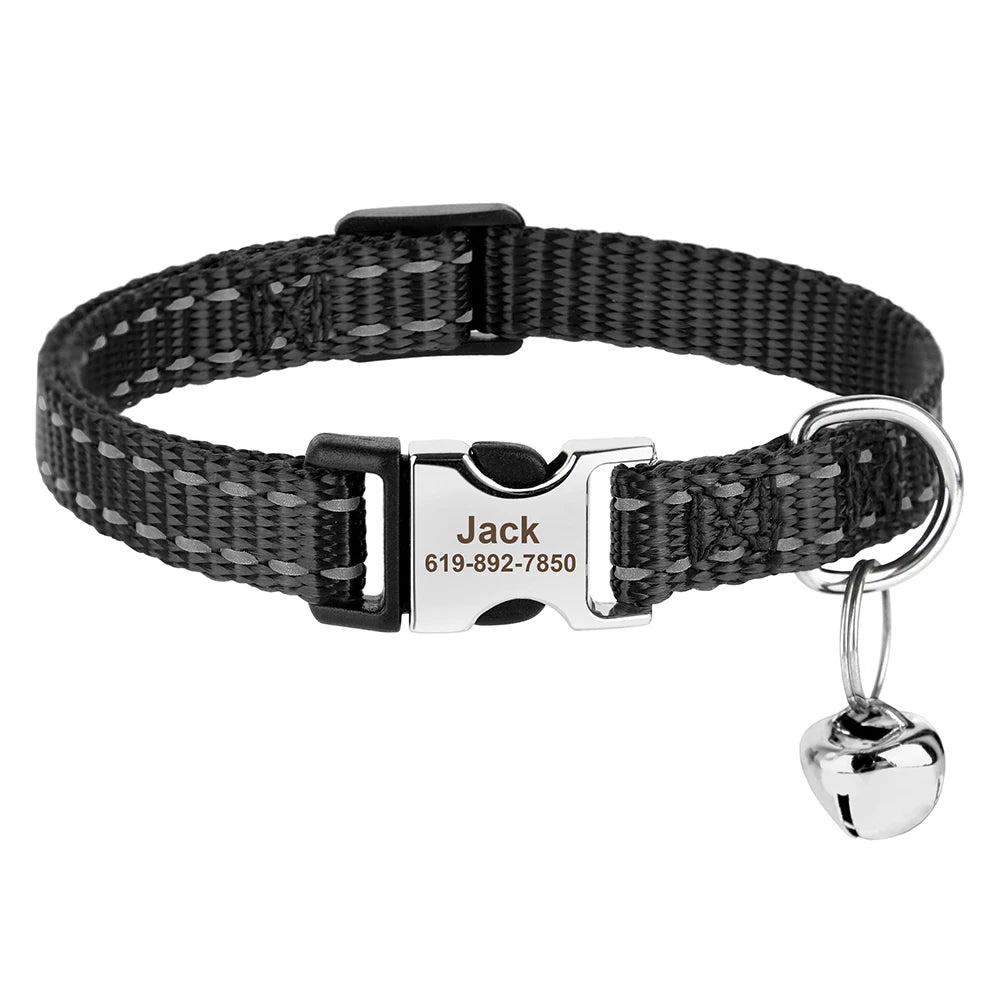 Collar para Perros y Gatos con Cascabel Negro