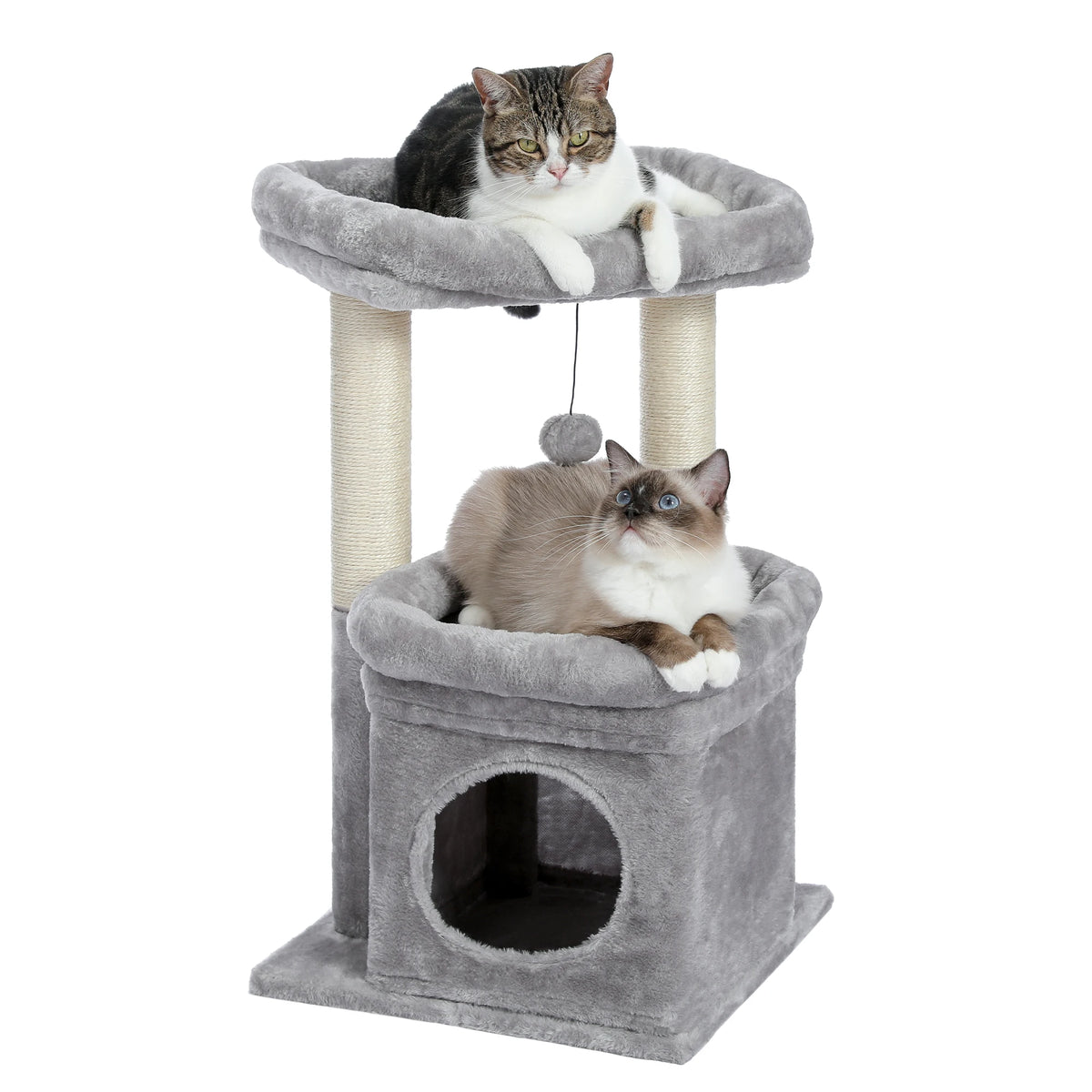 Árbol Rascador para Gatos con Cueva y Plataformas – Diversión, Confort y Seguridad