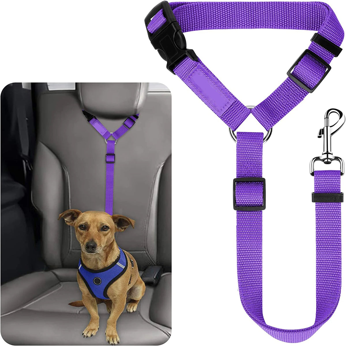 Cinturón de Seguridad Ajustable para Perros