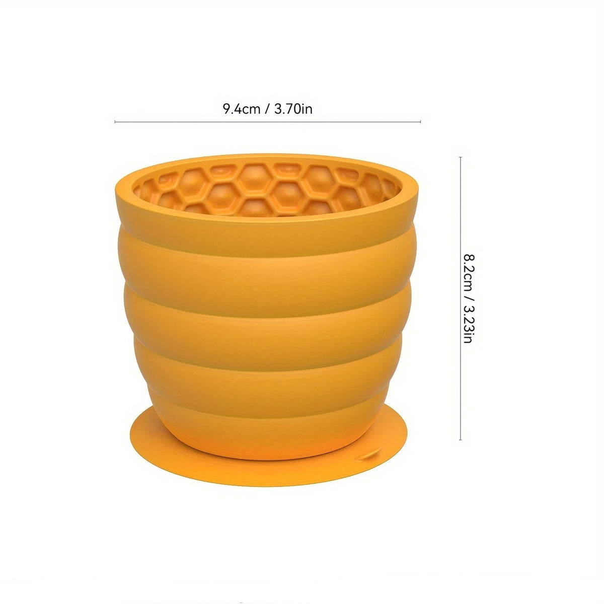 Vaso de Silicona Lamedor para Perros - Tamaño Pequeño Amarillo