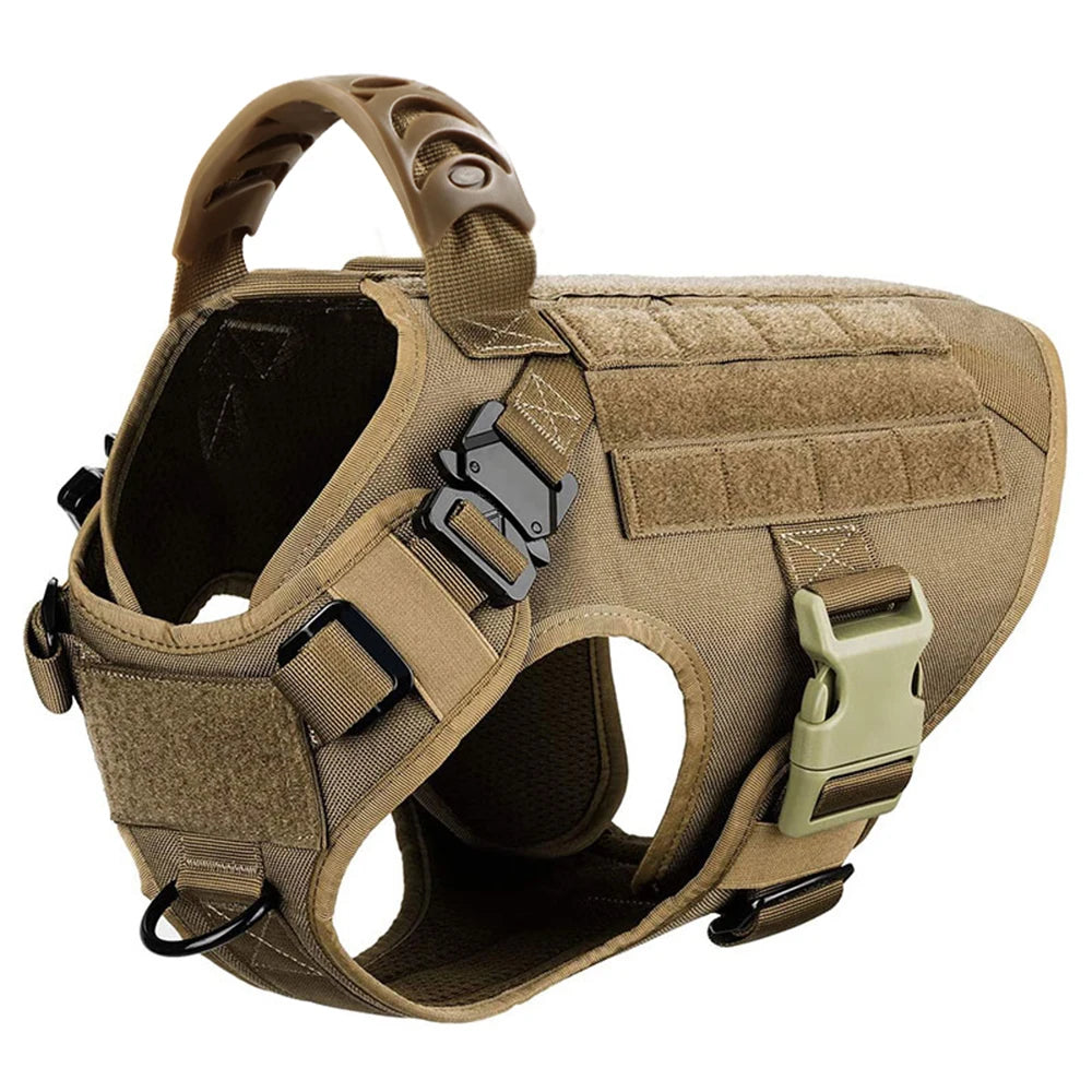 Arnés Táctico Militar para Perros con Sistema MOLLE - Protección Completa