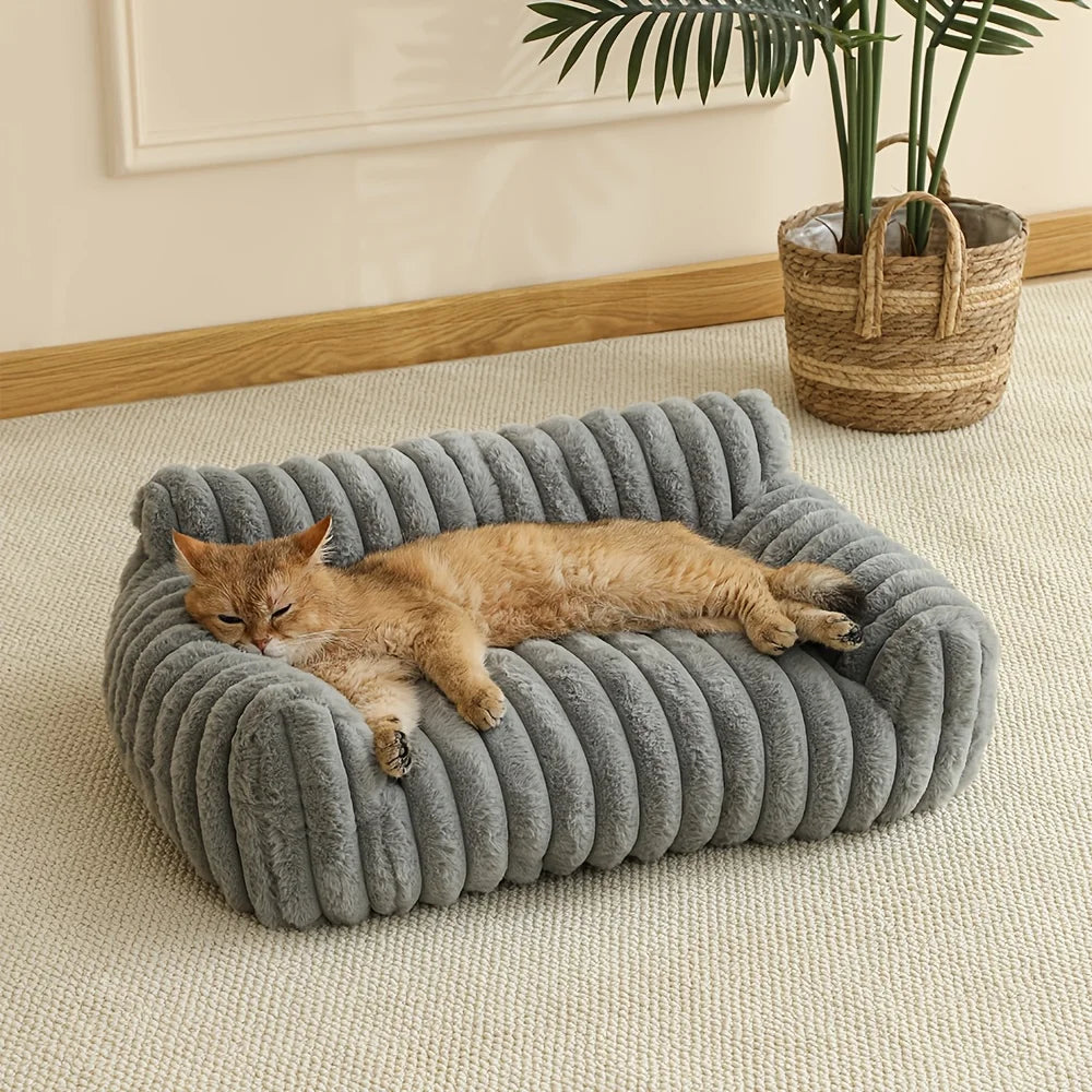 Gemütliches Sofabett für Katzen und Hunde – Tiefer Schlaf