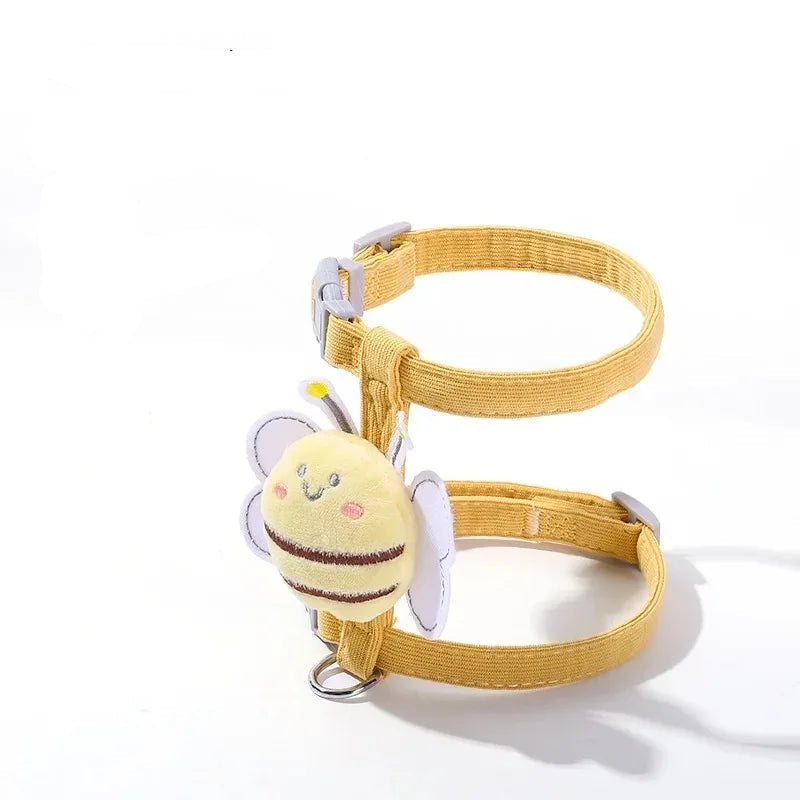 Set de Arnés, Collar y Correa para Gatos con Diseño de Abeja