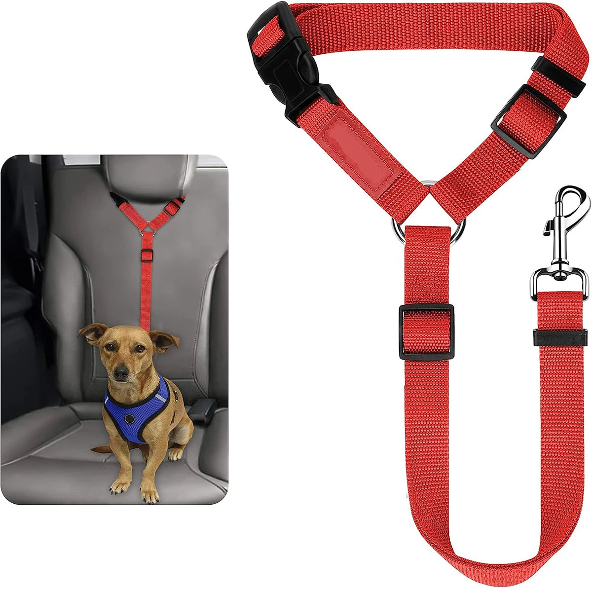 Cinturón de Seguridad Ajustable para Perros