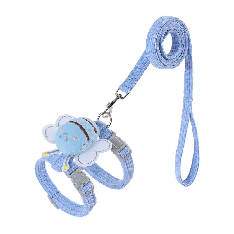 Set de Arnés, Collar y Correa para Gatos con Diseño de Abeja
