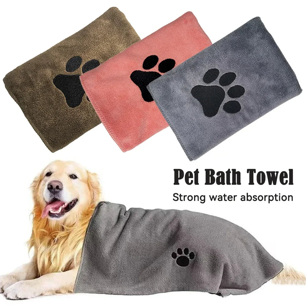 Toalla de Microfibra Bordada para Perros y Gatos