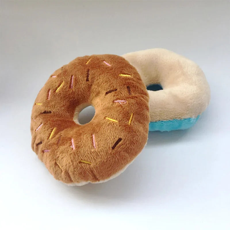 Rosquilla de Peluche con Sonido para Perros