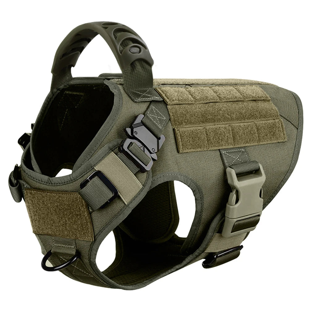 Arnés Táctico Militar para Perros con Sistema MOLLE - Protección Completa