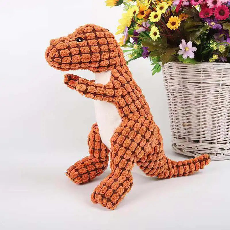 Juguete Mordedor con Sonido para Perros - Diseño Dinosaurio Divertido y Seguro