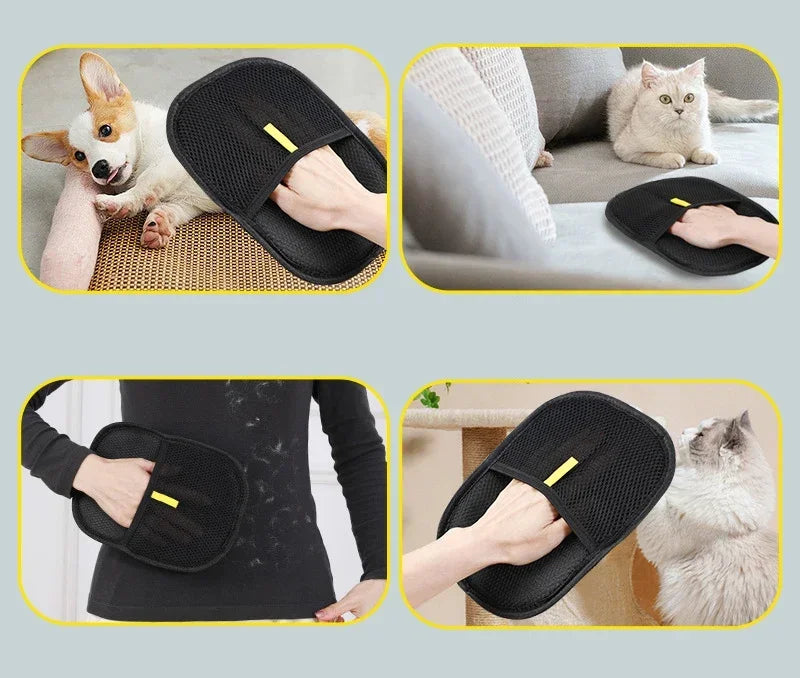 Guantes Cepillo Quitapelos para Perros y Gatos
