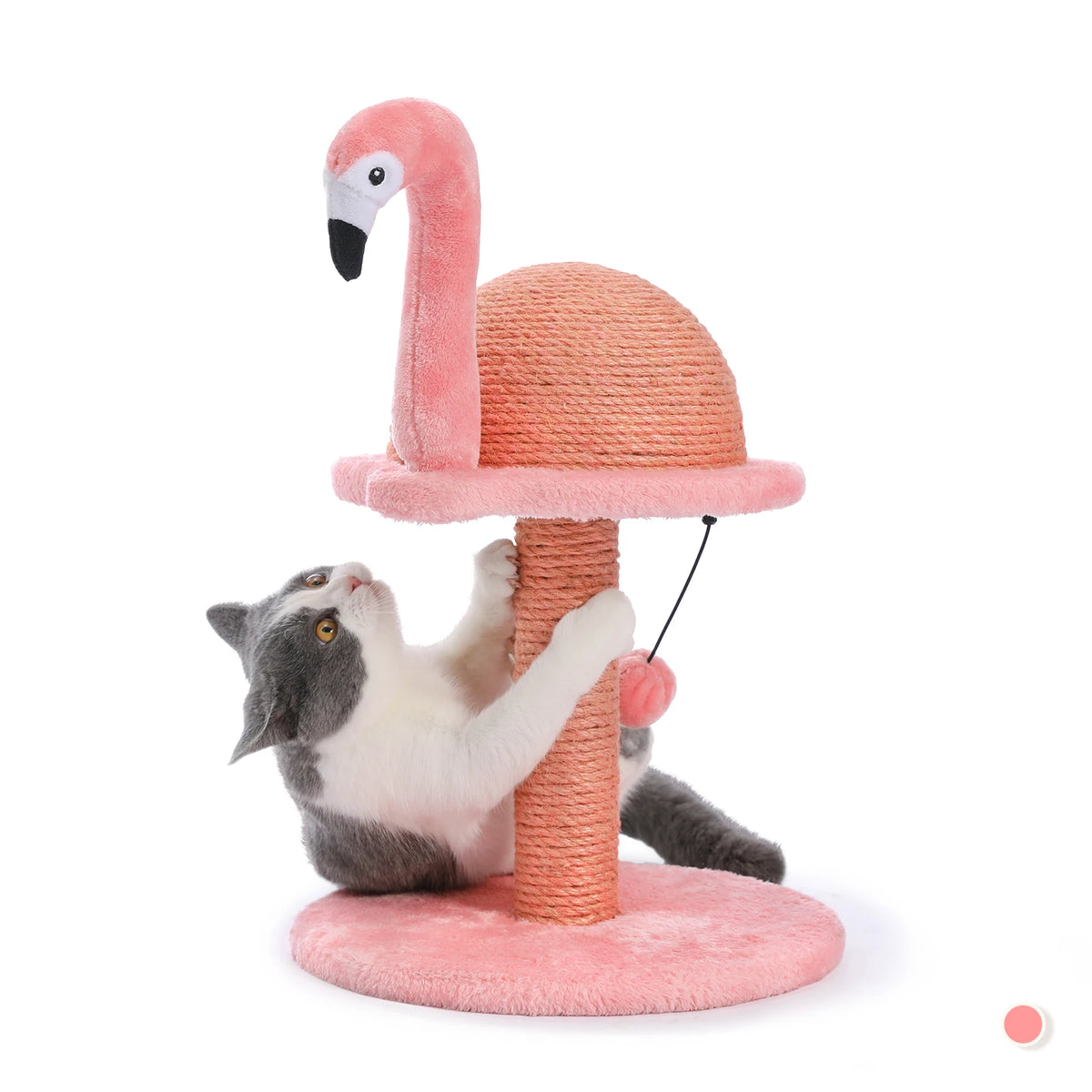 Rascador para gatos diseño flamenco con sisal natural