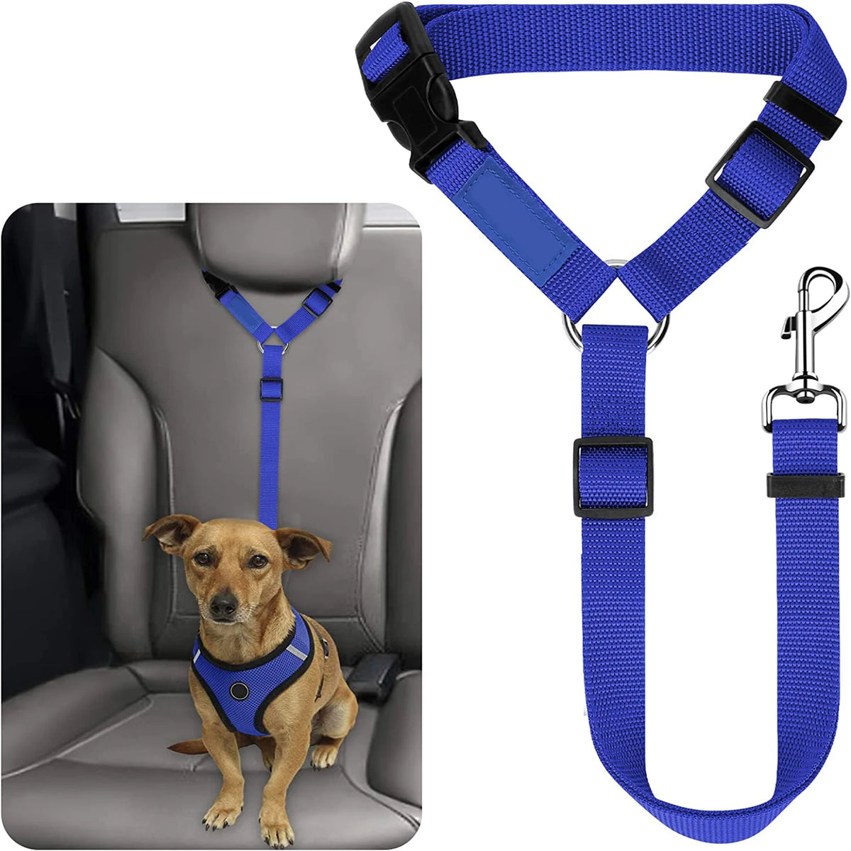 Cinturón de Seguridad Ajustable para Perros