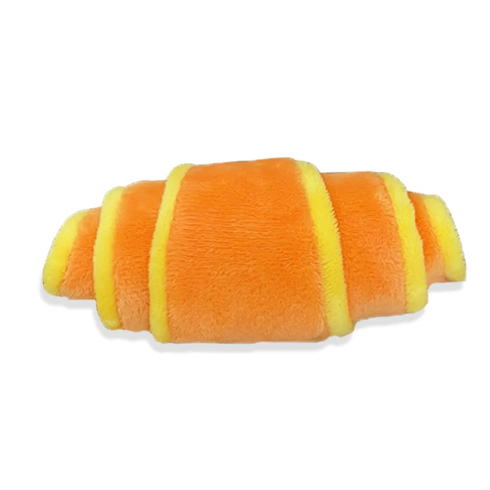 Juguete Croissant de Peluche Dispensador de Premios para Perros