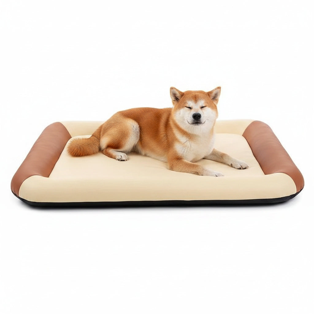 Cama de Verano Transpirable para Perros y Gatos - Caqui