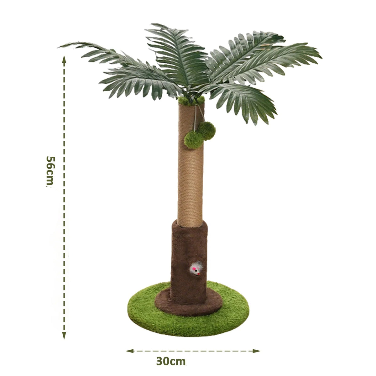Árbol Rascador para Gatos con Casita y Bolas Colgantes