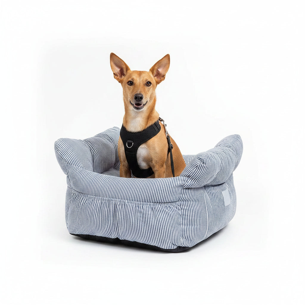 Asiento de Coche Antideslizante para Perros con Cinturón de Seguridad