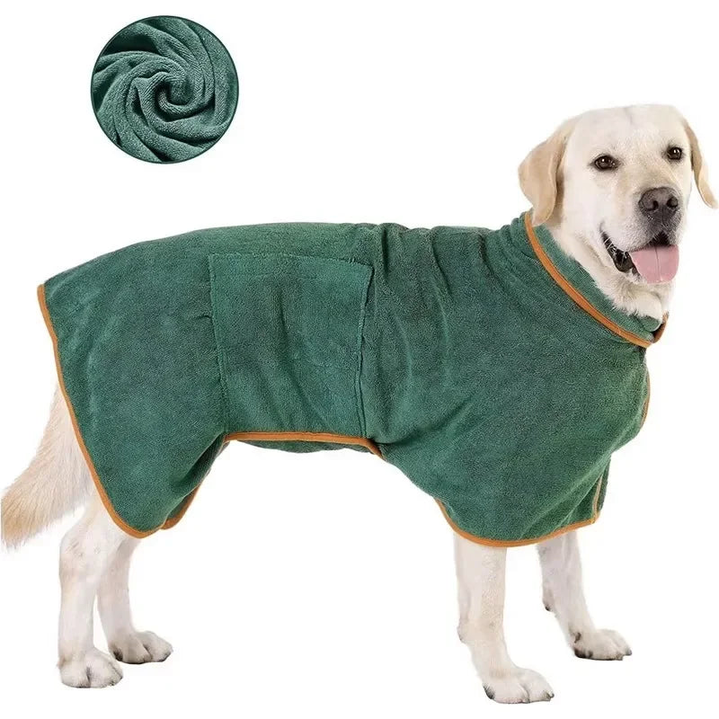 Albornoz Absorbente de Secado Rápido para Perros y Gatos