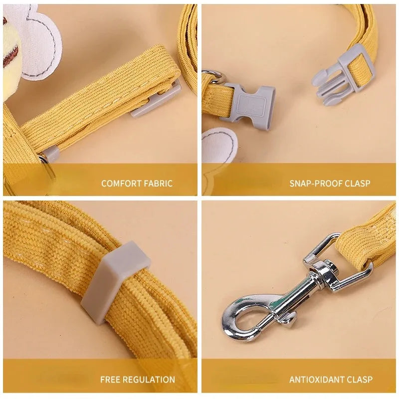 Set de Arnés, Collar y Correa para Gatos con Diseño de Abeja