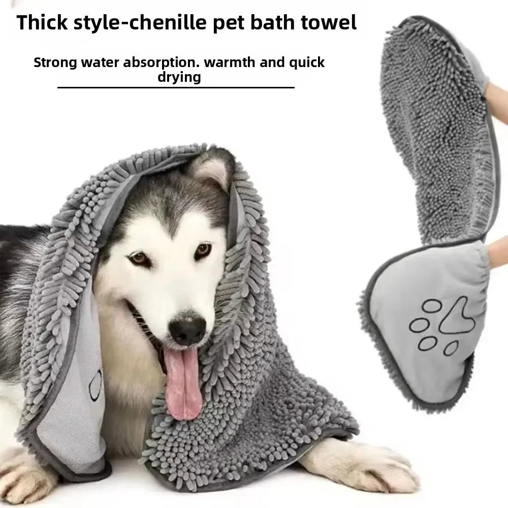 Toalla Ultra Absorbente de Franela para Perros y Gatos