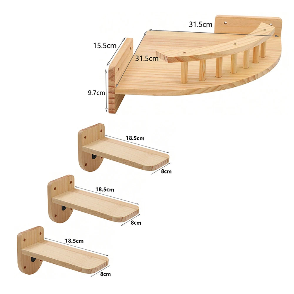 Hamaca de Pared para Gatos con 3 Escalones - Confort Elevado