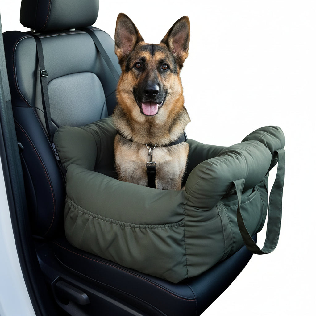 Asiento de Coche Antideslizante para Perros con Cinturón de Seguridad