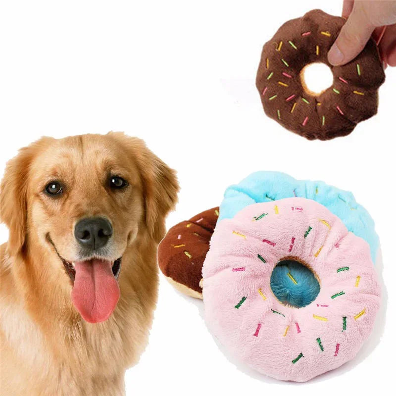 Rosquilla de Peluche con Sonido para Perros