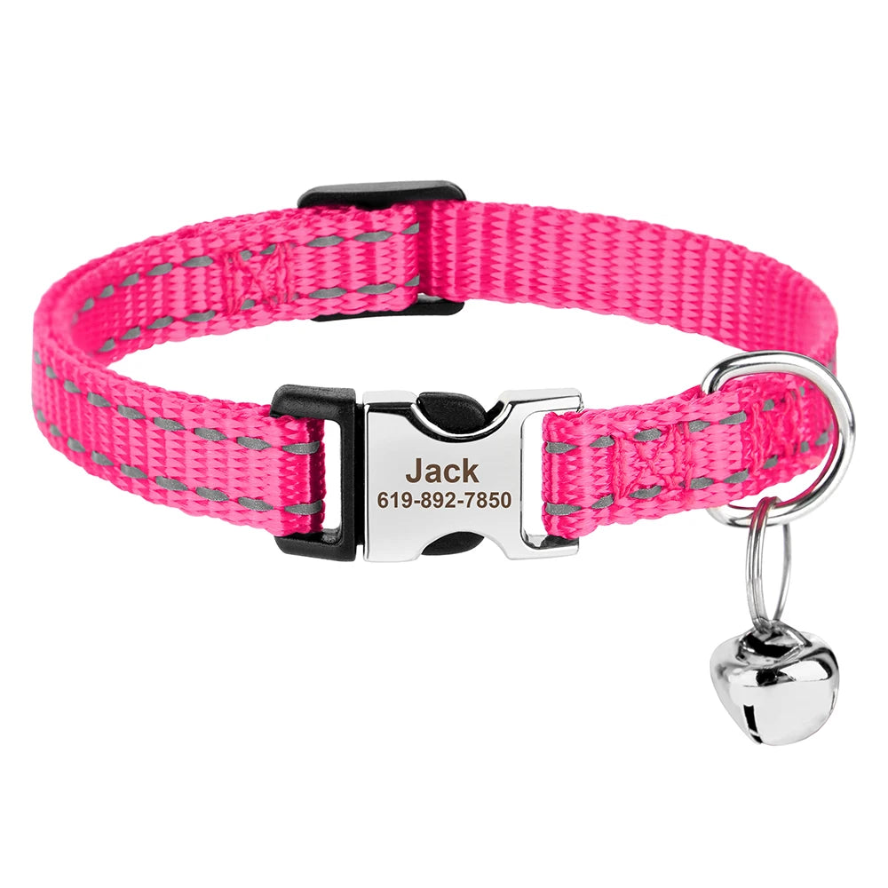 Collar para Perros y Gatos Rosa con Cascabel