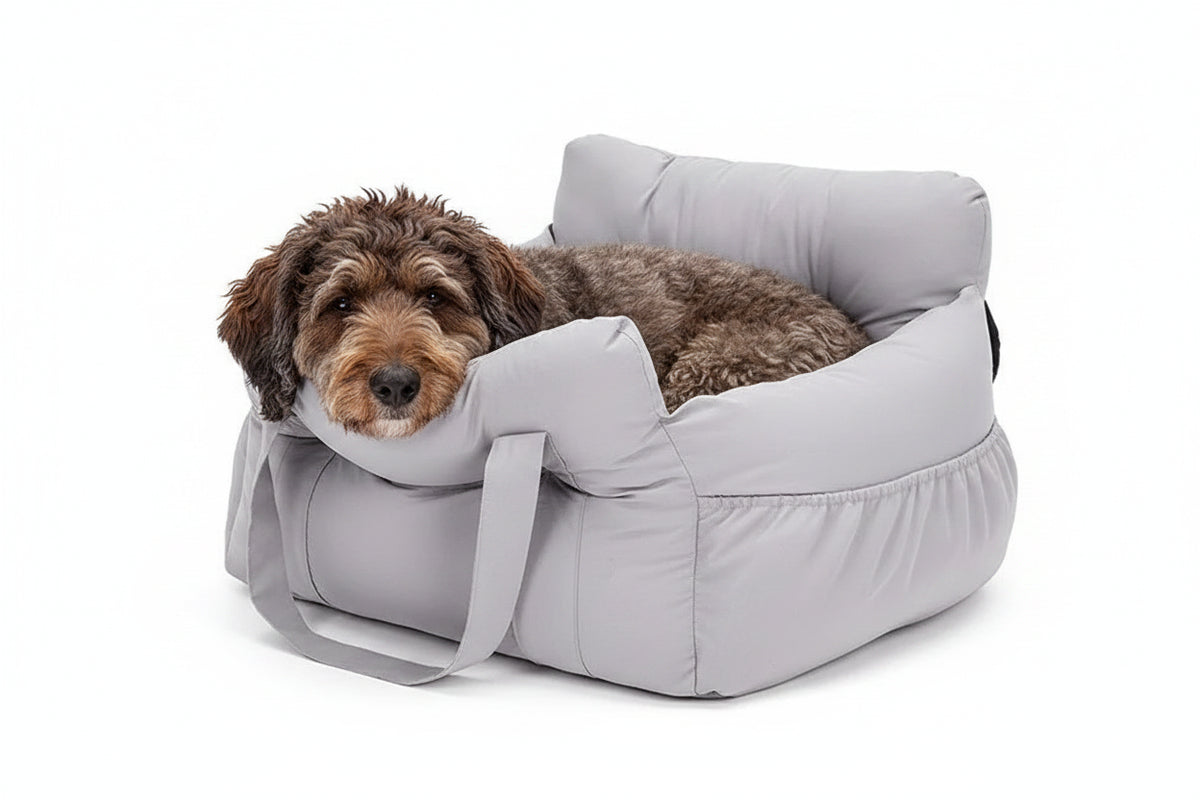 Asiento de Coche Antideslizante para Perros con Cinturón de Seguridad