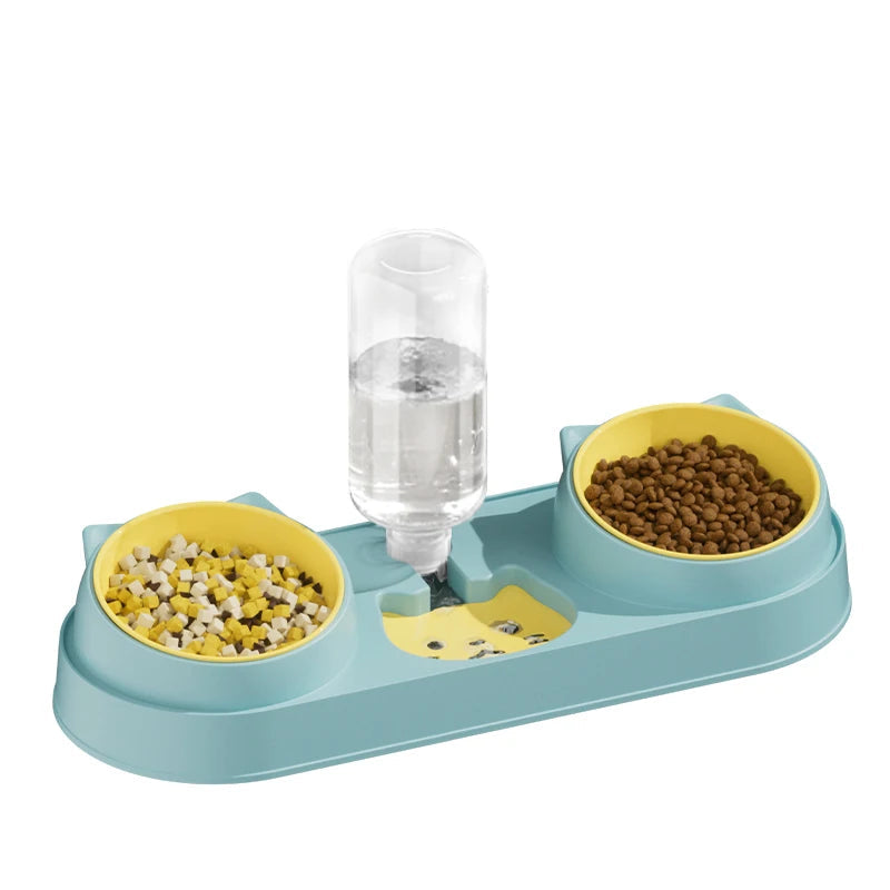 Comedero con Dispensador de Agua para Gatos – Práctico, Higiénico y Moderno