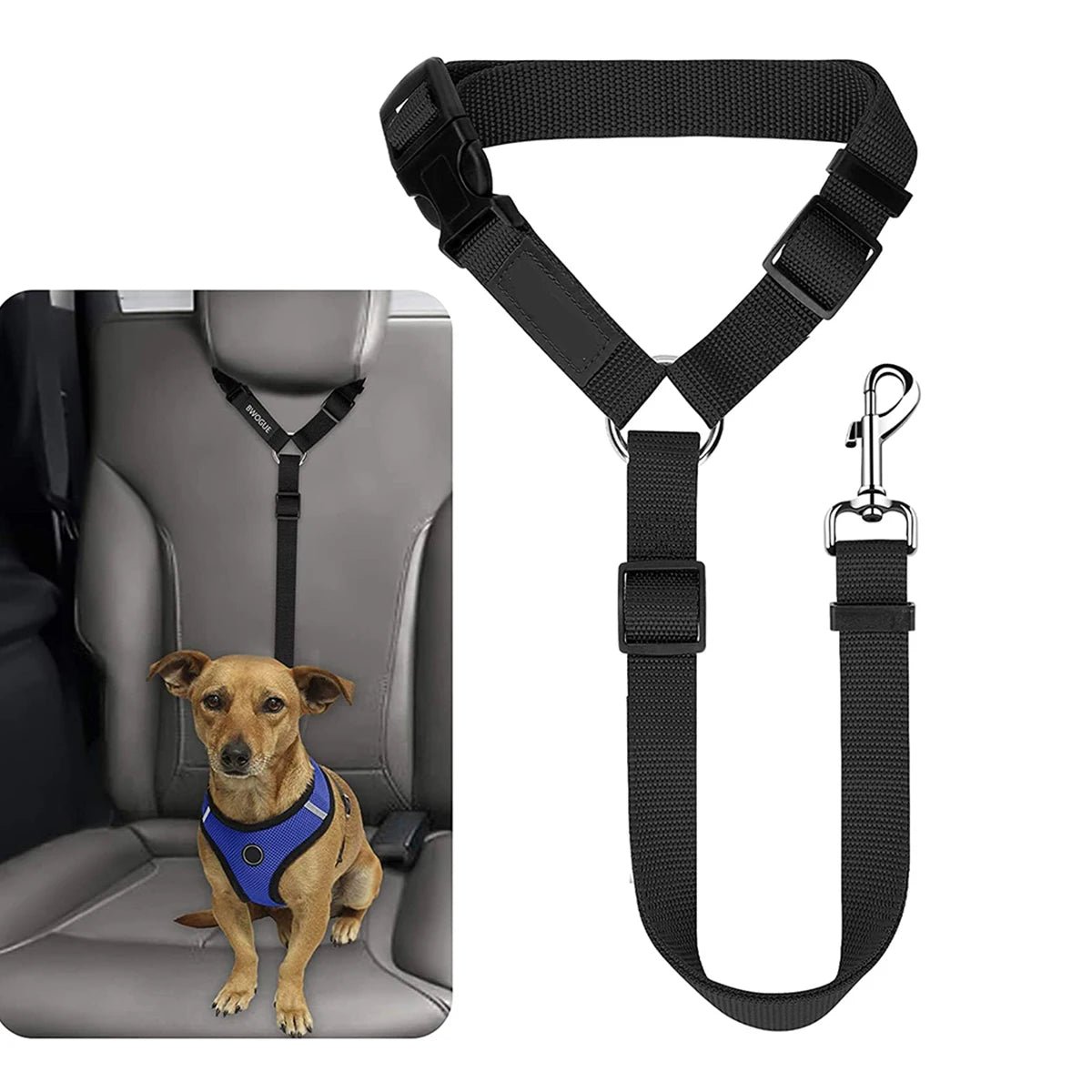 Cinturón de Seguridad Ajustable para Perros