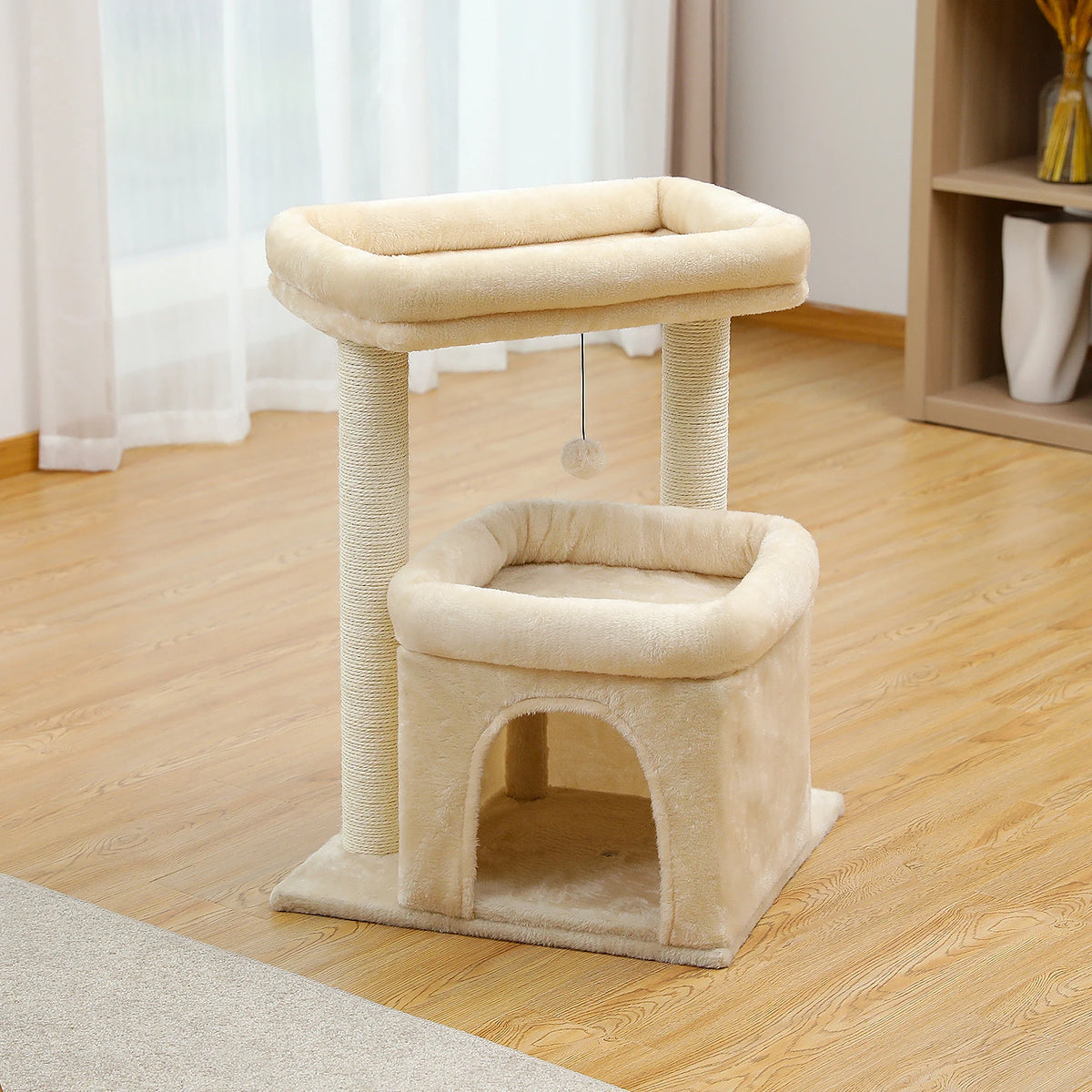 Árbol Rascador para Gatos con Cueva y Plataformas – Cómodo, Seguro y de Alta Calidad
