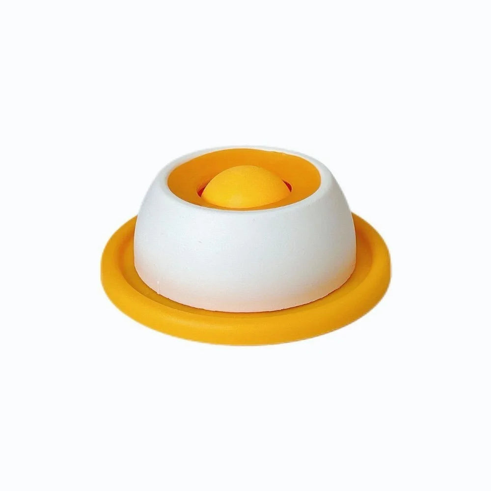 Plato Lamedor Antiestrés para Perros y Gatos - Amarillo