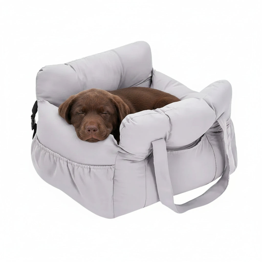 Asiento de Coche Antideslizante para Perros con Cinturón de Seguridad