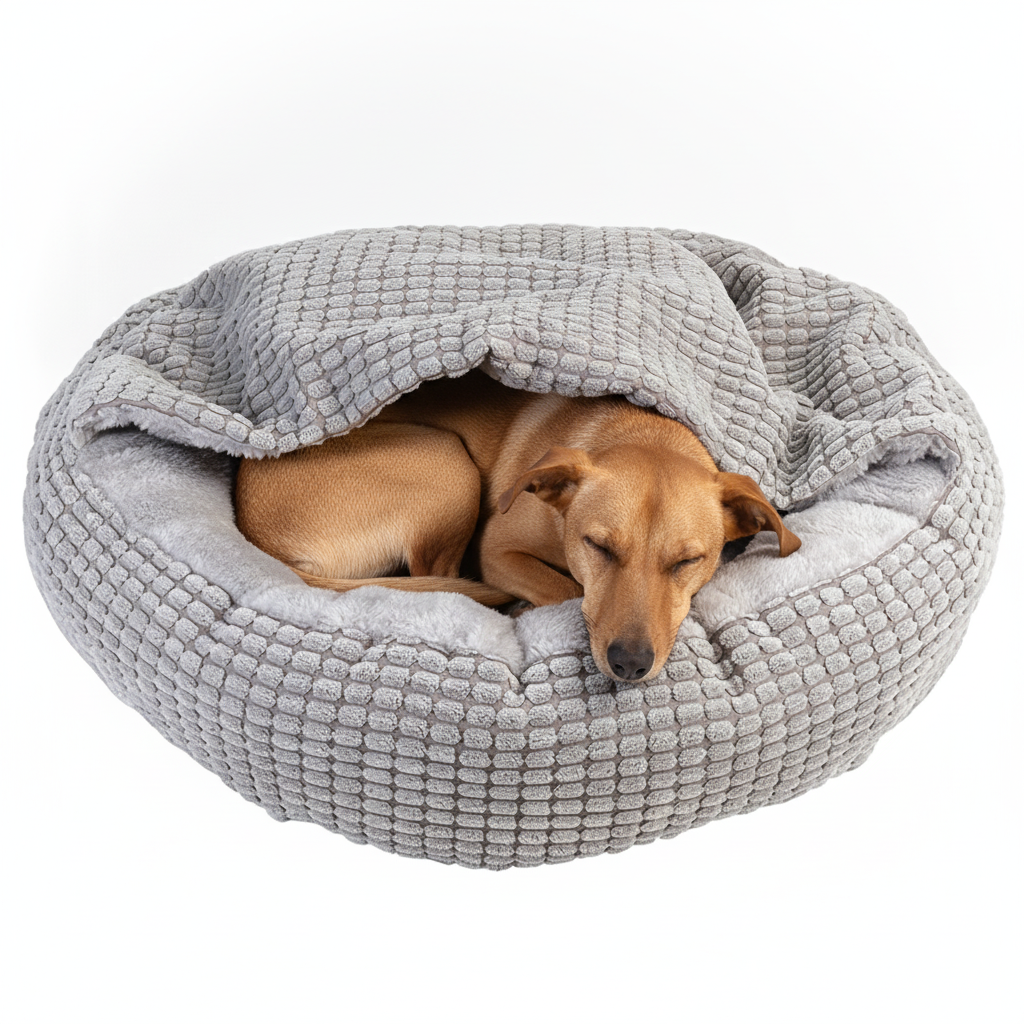 Cama Donut con Capucha para Perros y Gatos - imagen 1