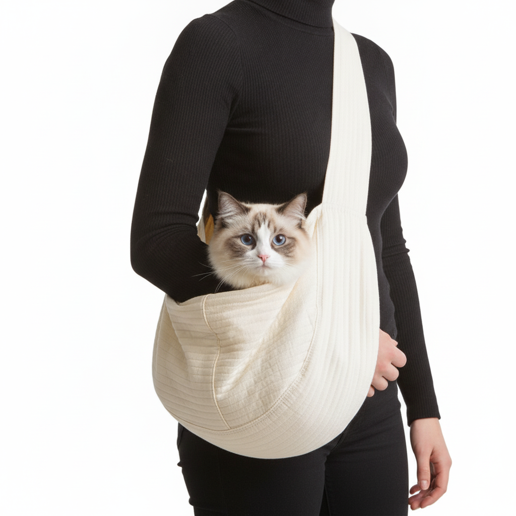 Bolso Bandolera de Lona Acanalada para Mascotas - imagen 2