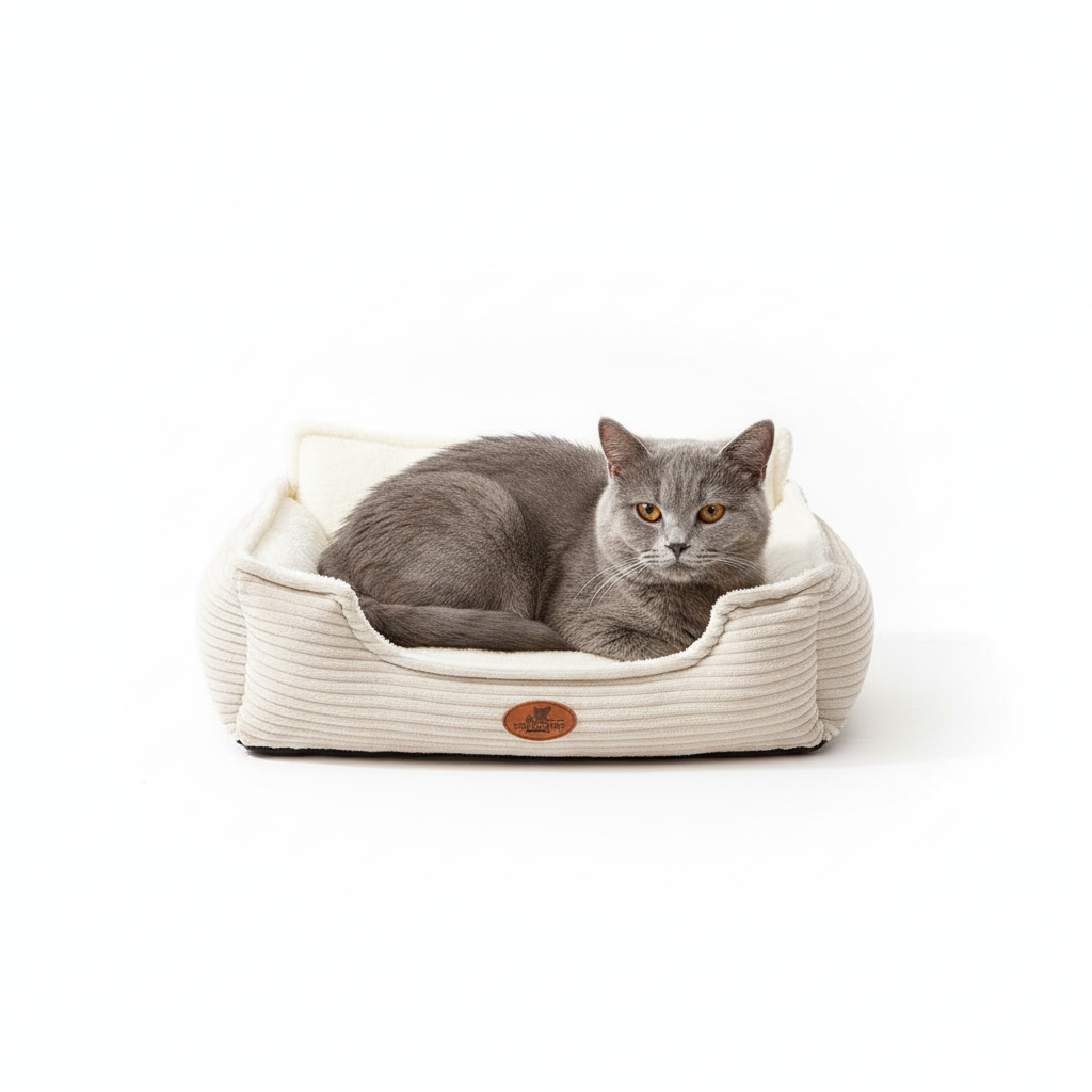 Sofá Cama de Pana Acolchada para Perros y Gatos - imagen 2