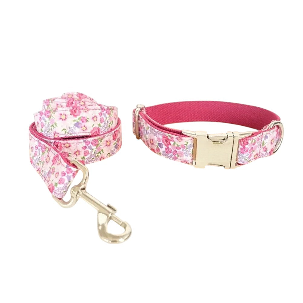 Collar y Correa de Diseño Floral para Perros - Comodidad y Estilo para Tu Mascota