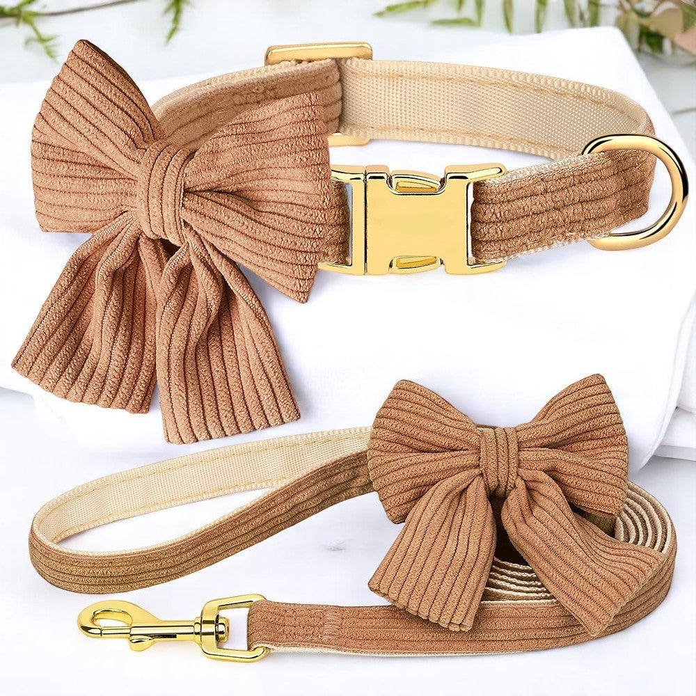 Set de Collar y Correa de Terciopelo Ajustable | Elegancia y Comodidad