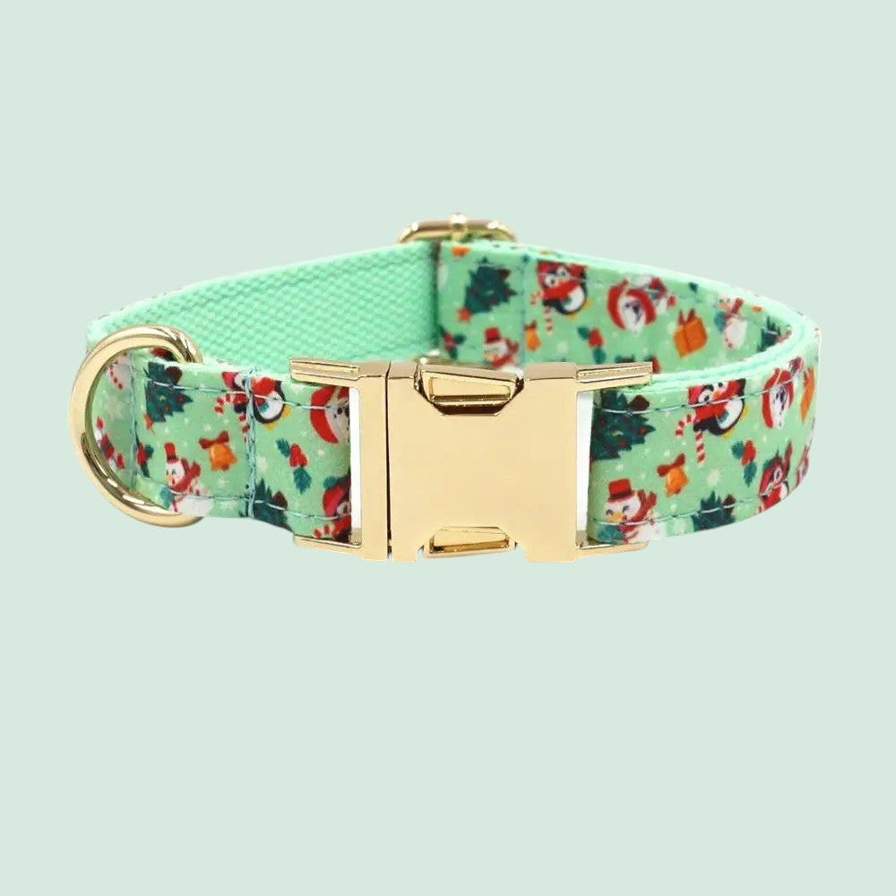 Collar y Correa de Nylon Verde para Perros – Durabilidad y Estilo Natural