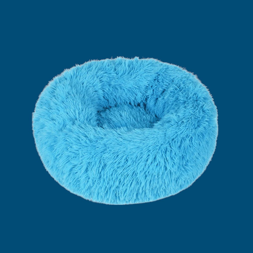 Cama Donut para Perros y Gatos Turquesa: Confort y Calidez para Tu Mascota