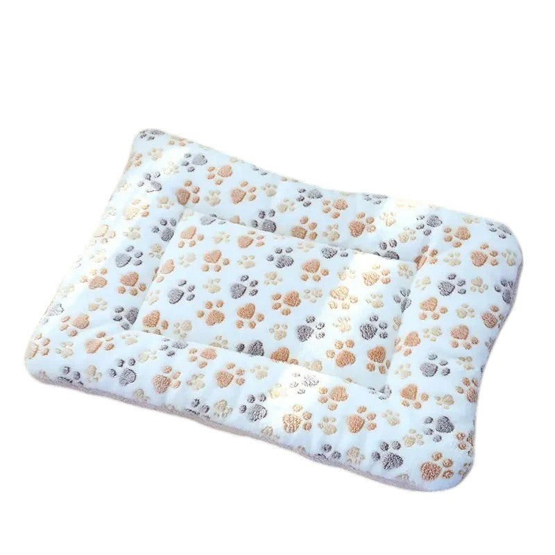 Cama de Algodón para Perros y Gatos de Huellas