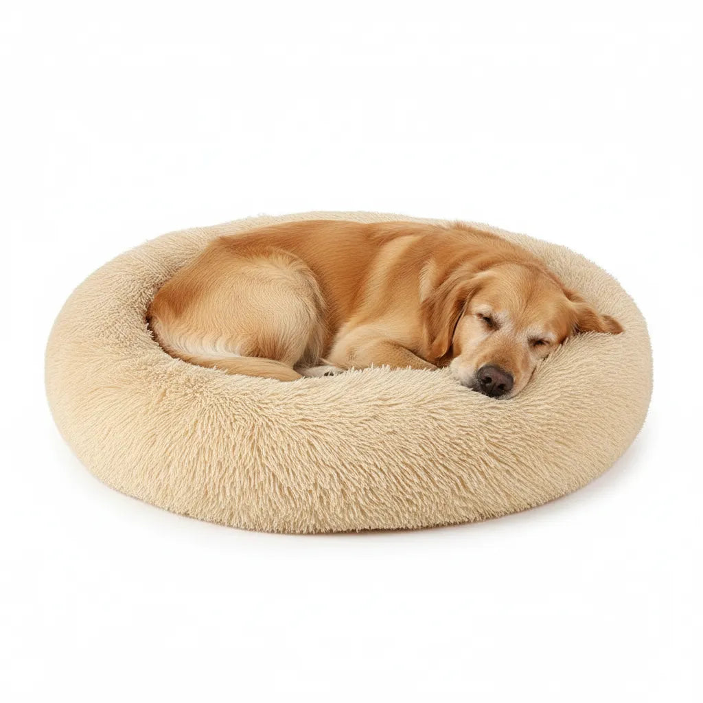 Cama Donut Suave y Acogedora para Perros y Gatos Apricot