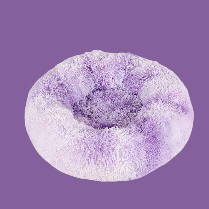 Cama Donut Purple Manchado: Confort y Estilo para tu Mascota