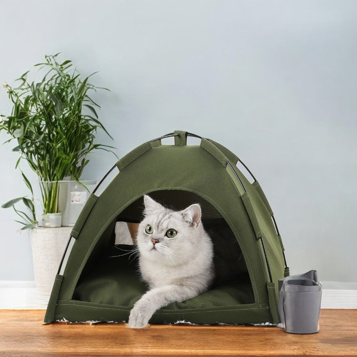 Cama Invernal para Gatos con Diseño Tienda